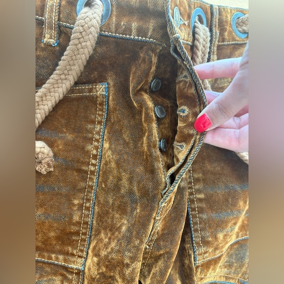 Free people We The Free Moxie Velvet Barrel Jeans Brown Size 24 ( brand new ) - Picture 16 of 16